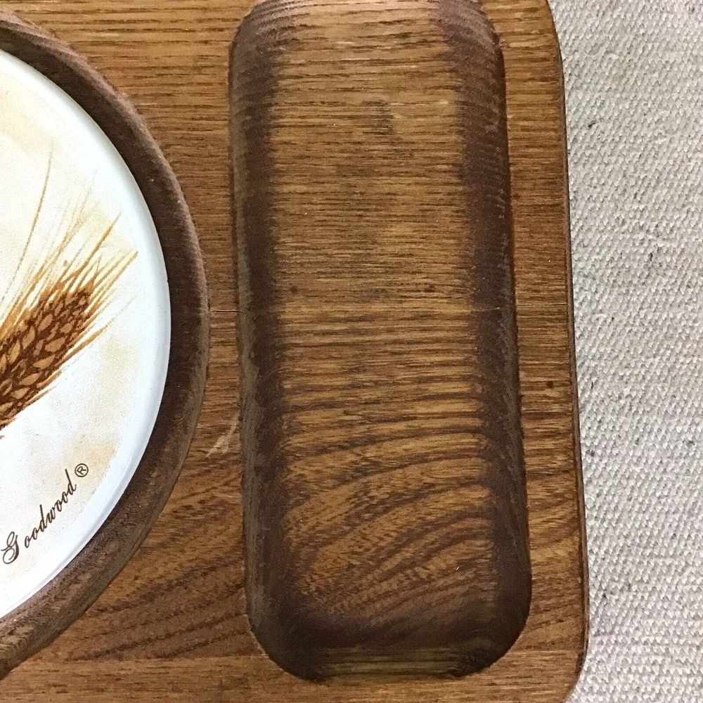 Vintage Goodwood Wood Cheese Cracker Serving tray
